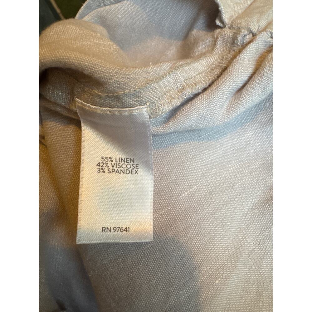 J. Jill Linen Stretch Button Hem Pants Size XS - Picture 7 of 10